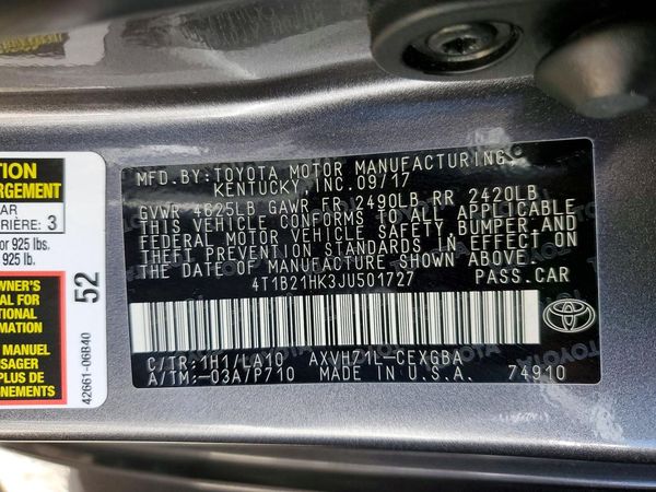 2018 TOYOTA CAMRY SE/XLE Hybrid
