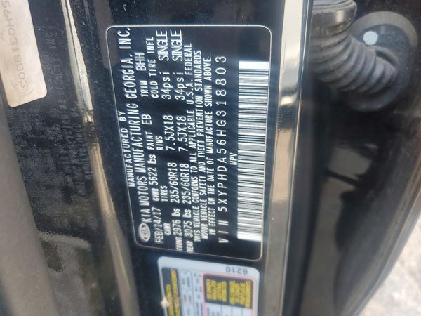 2017 KIA SORENTO EX — VINS