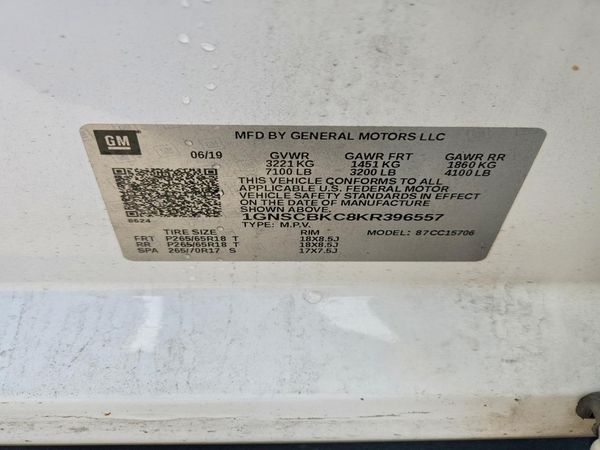 2019 CHEVROLET TAHOE LT