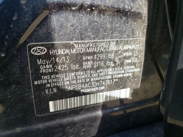 2013 HYUNDAI SONATA