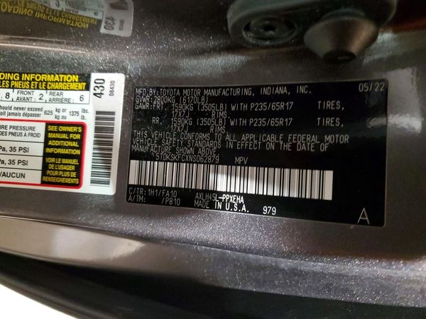 2022 TOYOTA SIENNA