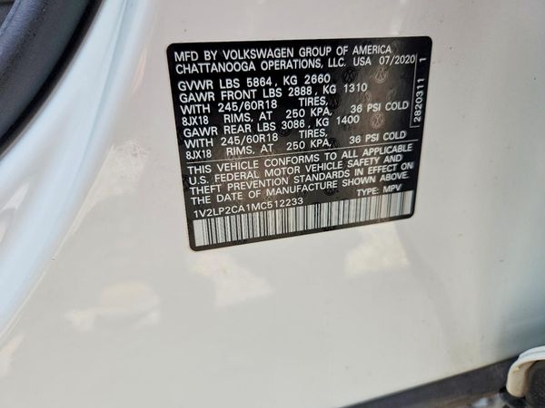 2021 VOLKSWAGEN ATLAS 4Motion SE
