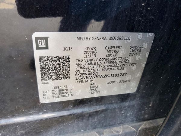 2019 CHEVROLET TRAVERSE High Country