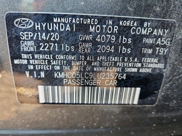 2020 HYUNDAI IONIQ Limited
