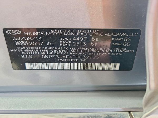 2015 HYUNDAI SONATA