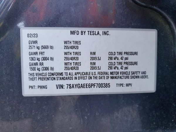 2023 TESLA MODEL Y