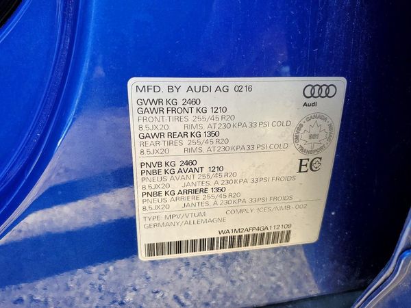 2016 AUDI Q5