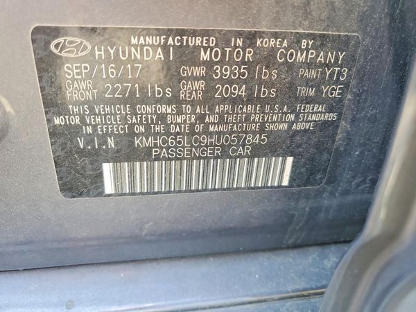 2017 HYUNDAI IONIQ