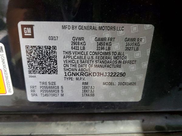 2017 CHEVROLET TRAVERSE