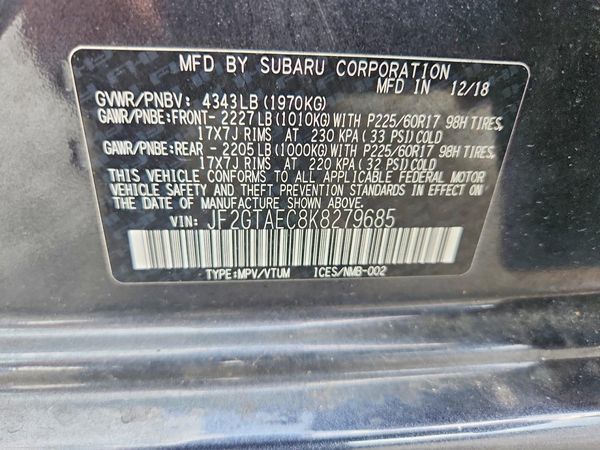2019 SUBARU CROSSTREK