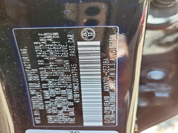 2018 TOYOTA CAMRY