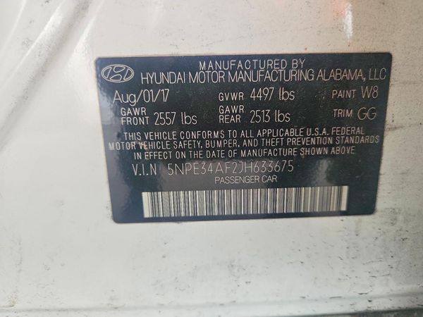2018 HYUNDAI SONATA