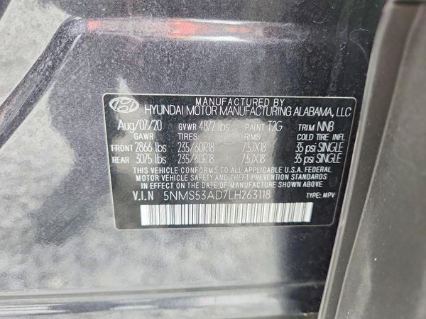 2020 HYUNDAI SANTA FE