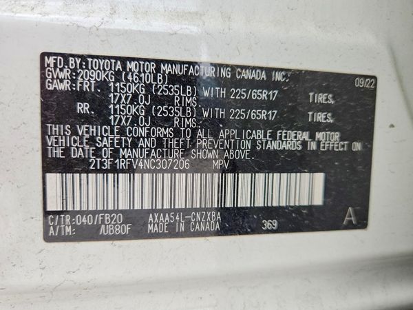 2022 TOYOTA RAV4 LE