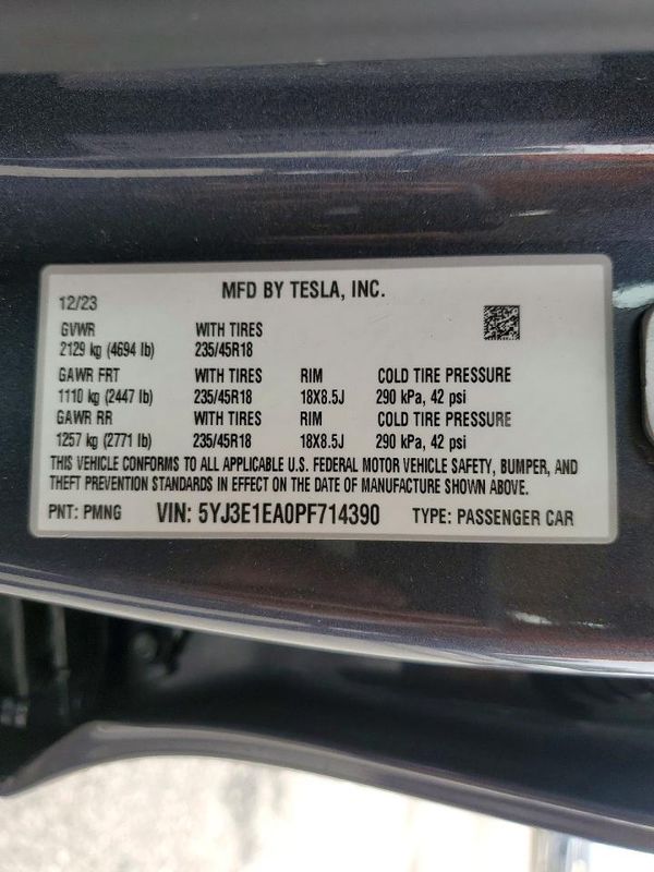 2023 TESLA MODEL 3