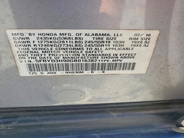 2016 ACURA MDX