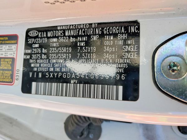 2020 KIA SORENTO L, LX, S