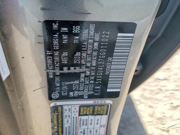 2016 KIA OPTIMA GLS, JSL