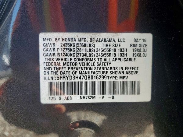 2016 ACURA MDX Tech