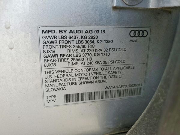 2018 AUDI Q7 quattro Premium