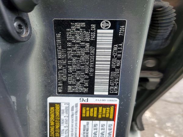 2012 TOYOTA CAMRY