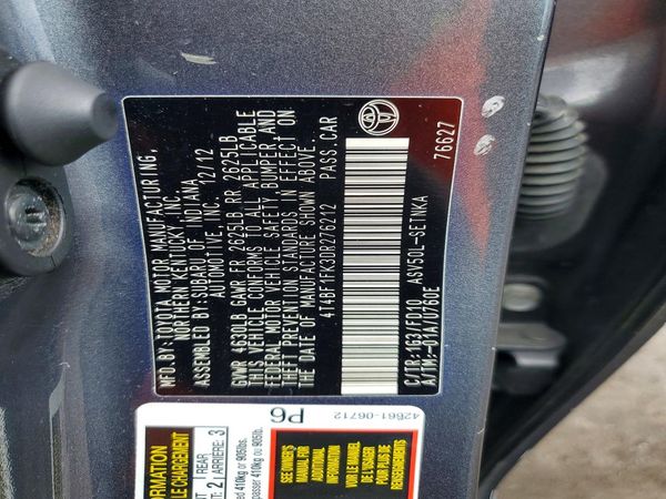 2013 TOYOTA CAMRY