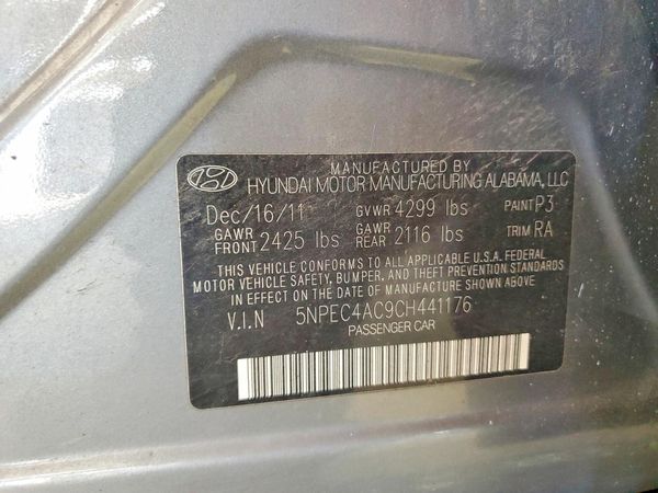 2012 HYUNDAI SONATA