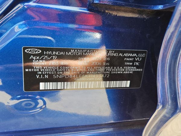 2019 HYUNDAI ELANTRA