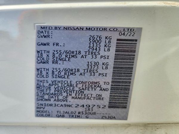 2022 NISSAN PATHFINDER SL
