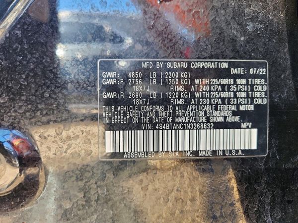 2022 SUBARU OUTBACK