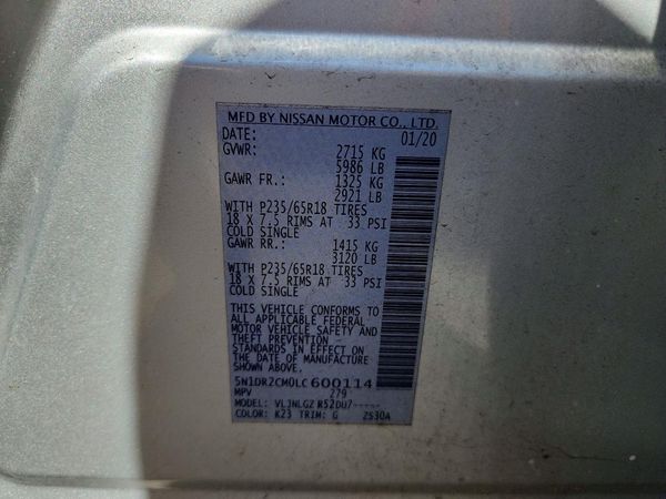 2020 NISSAN PATHFINDER SL
