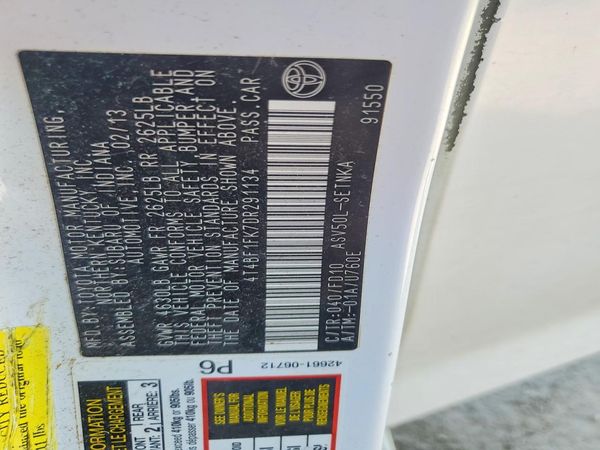 2013 TOYOTA CAMRY