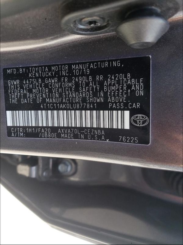 2020 TOYOTA CAMRY