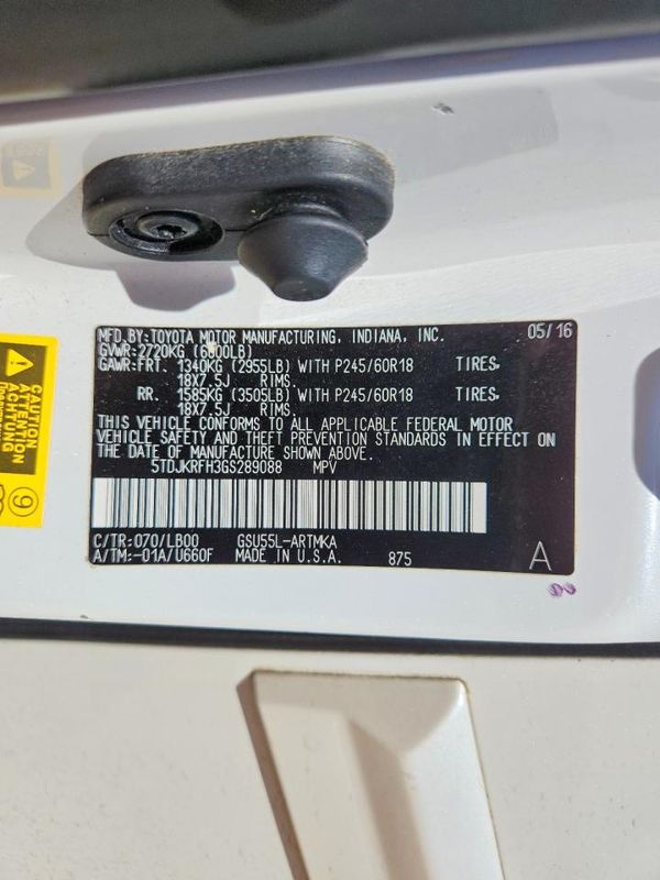 2016 TOYOTA HIGHLANDER Base/Hybrid