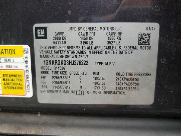 2017 CHEVROLET TRAVERSE