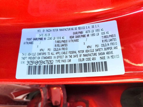 2025 MAZDA 3 Select Sport Package