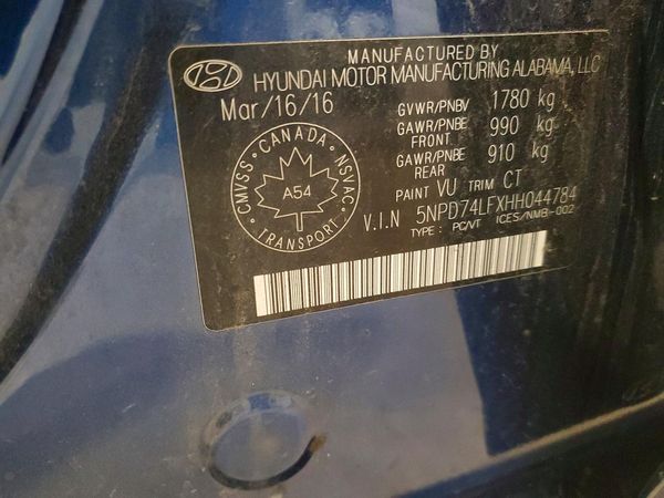 2017 HYUNDAI ELANTRA SE Base