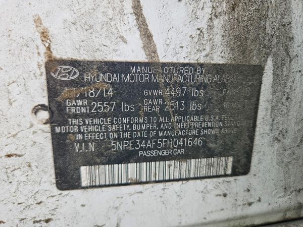 2015 HYUNDAI SONATA
