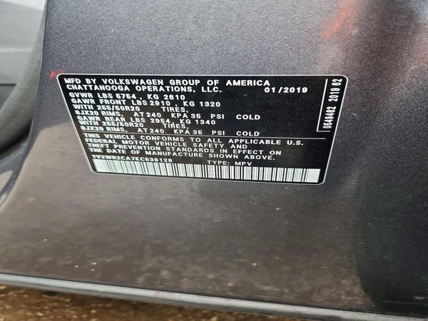 2019 VOLKSWAGEN ATLAS