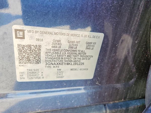 2019 CHEVROLET EQUINOX LT (1LT)