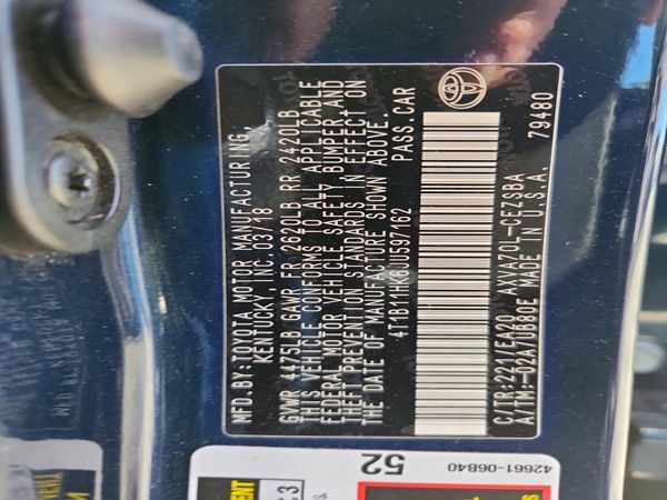 2018 TOYOTA CAMRY L/LE/SE/XLE