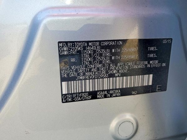 2015 TOYOTA RAV4 LE (X Grade)