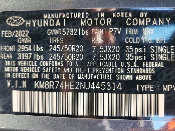 2022 HYUNDAI PALISADE Caligraphy
