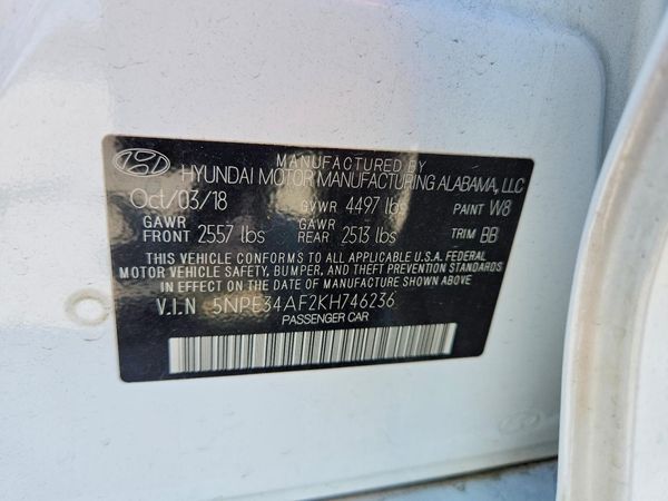 2019 HYUNDAI SONATA