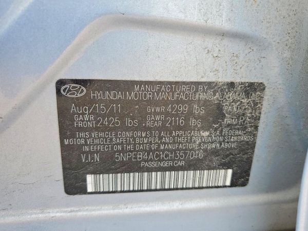 2012 HYUNDAI SONATA Middle-low level