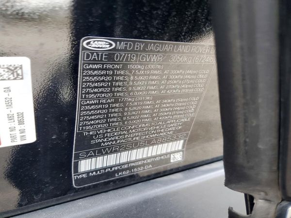 2020 LAND ROVER RANGE ROVER SPORT HSE