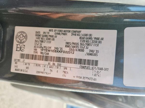 2019 FORD F150