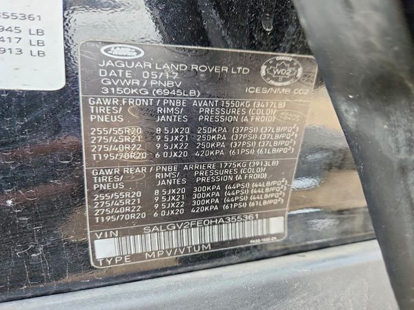 2017 LAND ROVER RANGE ROVER Autobiography