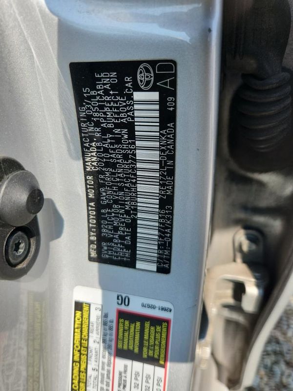2015 TOYOTA COROLLA