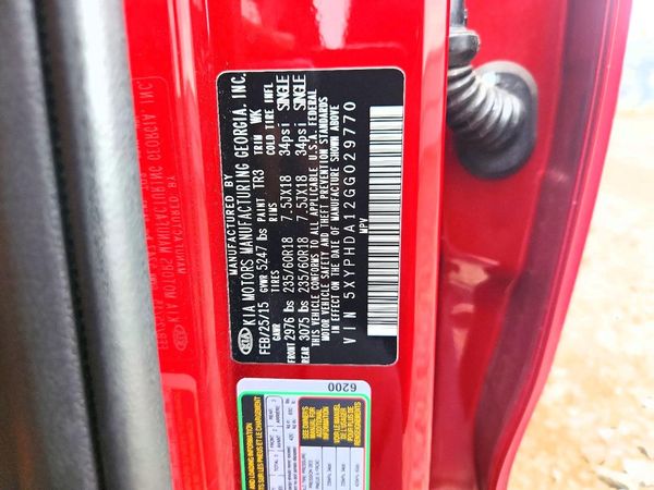 2016 KIA SORENTO EX
